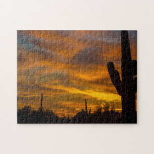 Quebra-cabeça de paisagem de deserto de Sunset