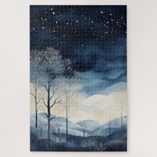 Quebra-cabeça de Paisagem de Inverno de Neve