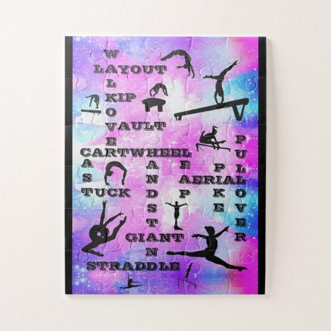 Quebra-cabeça de Palavras Cruzadas de Ginástica (Vertical)