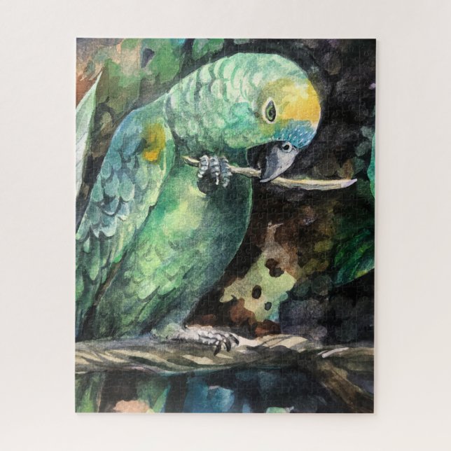 Quebra-cabeça de papagaio-de-frente azul (Vertical)