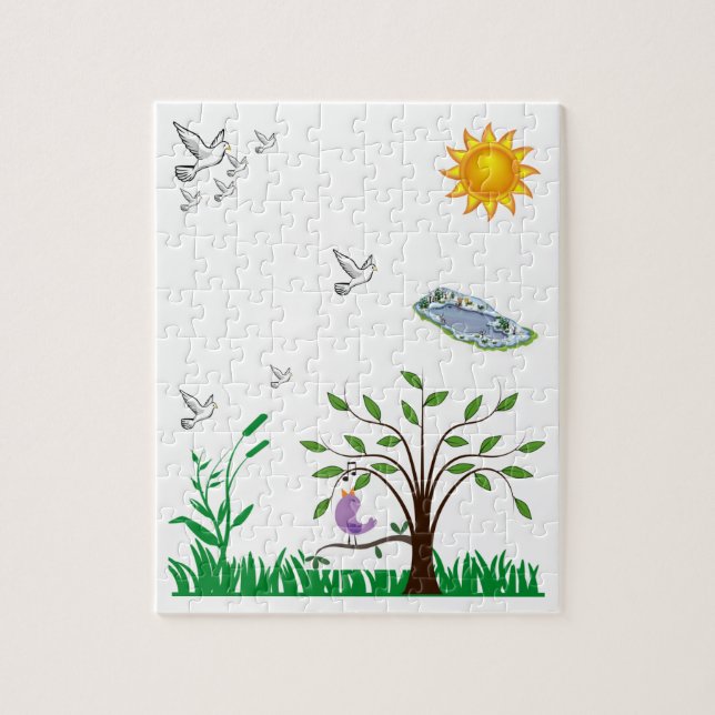 Quebra-cabeça de pássaro (Vertical)