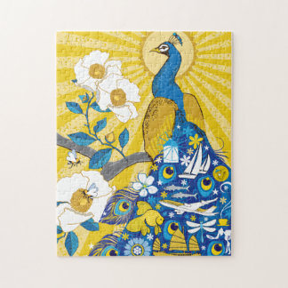 quebra-cabeça de pavão 11x14 para Pessoas cegas