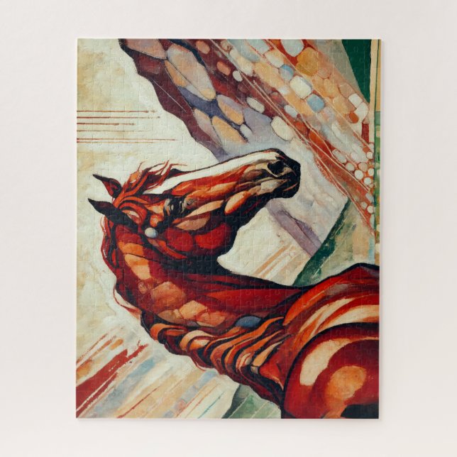 Quebra-cabeça de Peça 500 Cavalo Vermelho (Vertical)