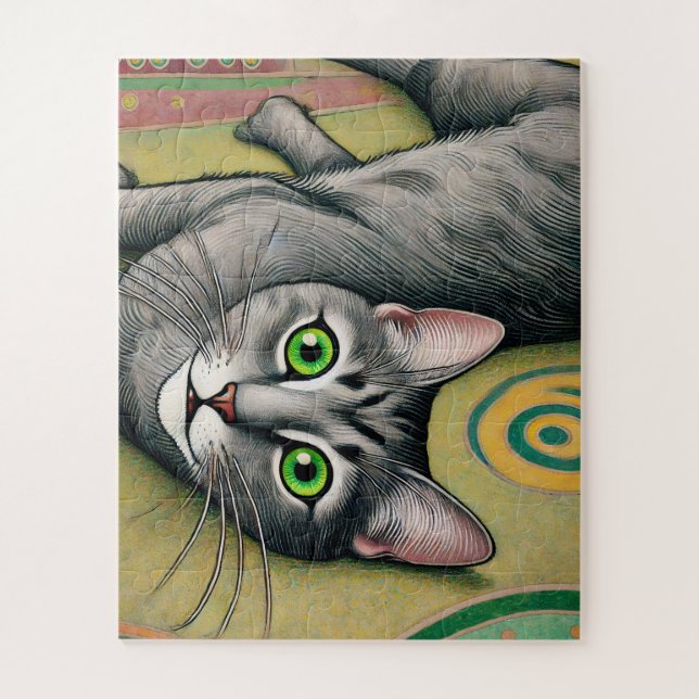 Quebra-cabeça de Peças de Gato de cinza 50 (Vertical)