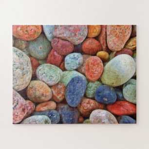 Quebra-cabeça De Pedra Colorida, 56 Peças Superd