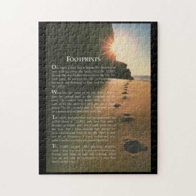 Quebra-cabeça de pegadas (Vertical)