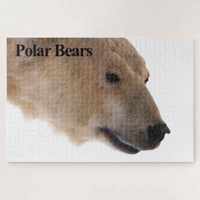 Quebra-cabeça de Perfil de Urso Polar (Horizontal)