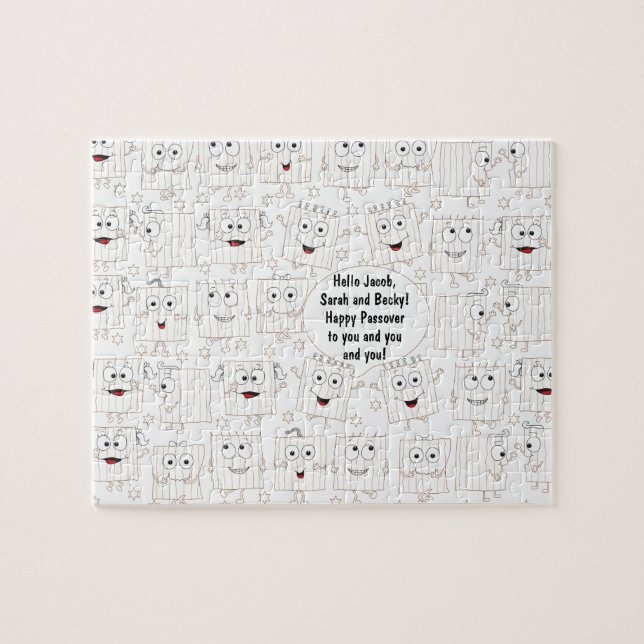 Quebra-cabeça de Piada de Passagem Engraçado Matza (Horizontal)