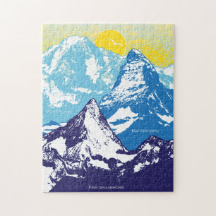 Quebra-cabeça de picos alpinos 11x14