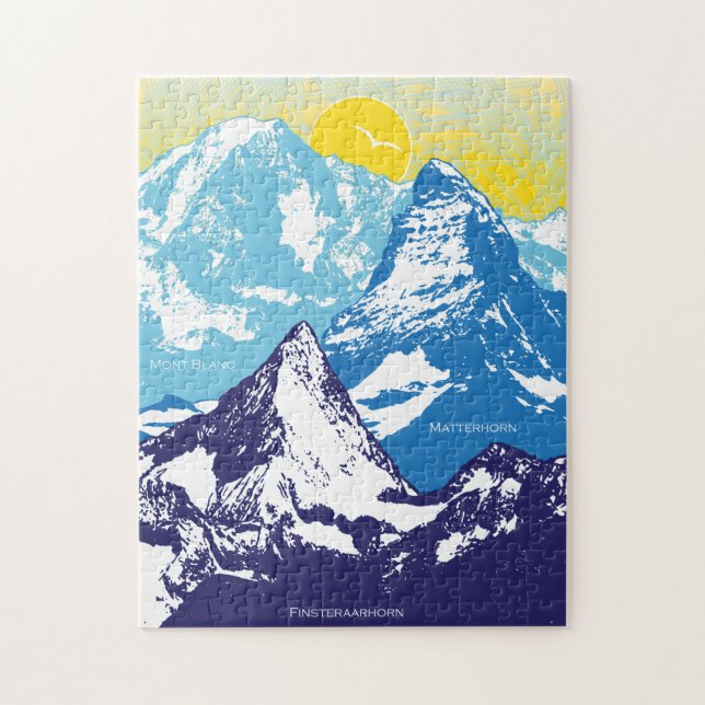 quebra-cabeça de picos alpinos 11x14 (Vertical)