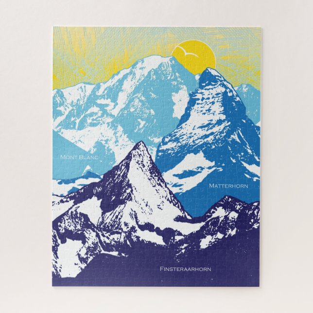 quebra-cabeça de picos alpinos 16x20 para Pessoas  (Vertical)