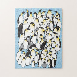quebra-cabeça de pinguins 11x14 para Pessoas cegas