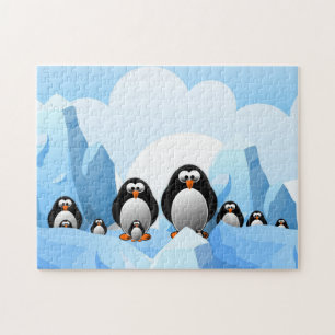 Quebra-cabeça de Pinguins de inverno