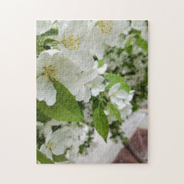 Quebra-cabeça de pinheiro de árvore de flores bran (Vertical)