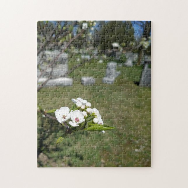 Quebra-cabeça de pintura de árvore branca (Vertical)