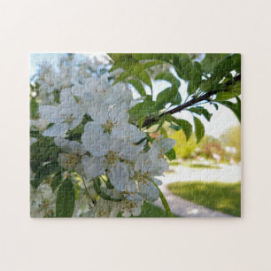 quebra-cabeça de pintura de árvore de flores bra