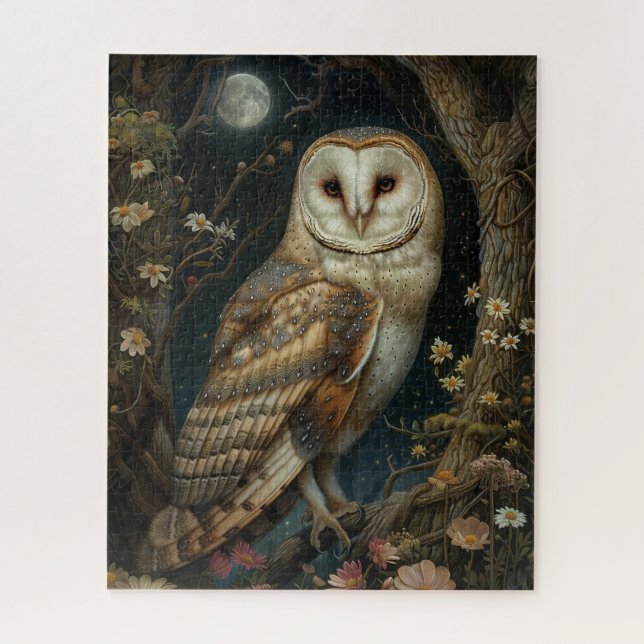Quebra-cabeça de pintura de coruja (Vertical)