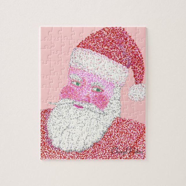 Quebra-cabeça de Pintura de Santa Claus Pointillis (Vertical)