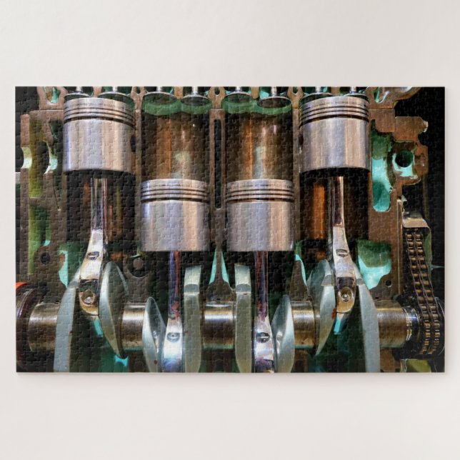 quebra-cabeça de pistões de motor de automóveis (Horizontal)