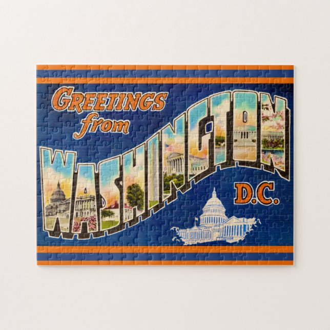 Quebra-cabeça de postal de Washington DC (Horizontal)
