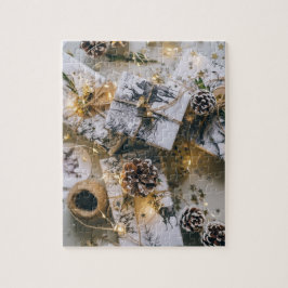 Quebra-cabeça de presentes brancos