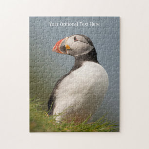 quebra-cabeça de Puffin de Texto Personalizado