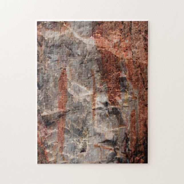 Quebra-cabeça de Quartz de Madeira Petrificada (Vertical)
