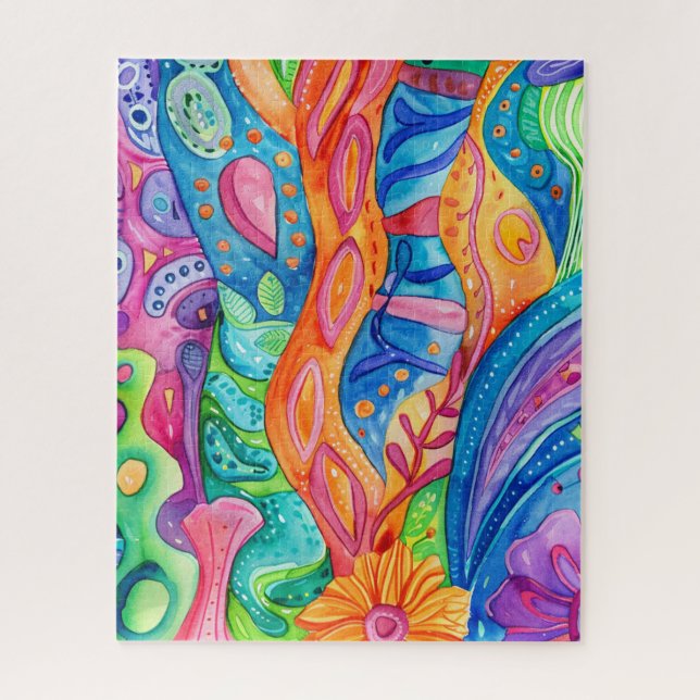 Quebra-cabeça de Rabiscos Aquarela (Vertical)