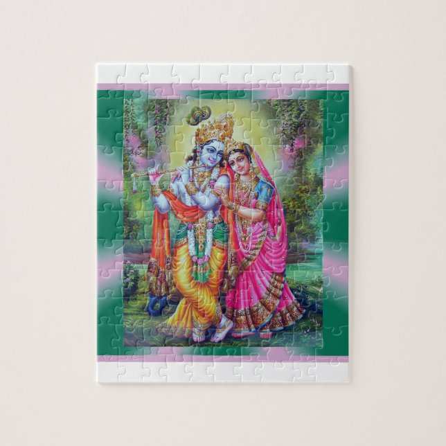Quebra-cabeça de Radha Krishna (Vertical)