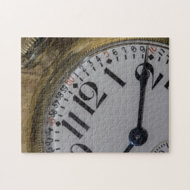 Quebra-cabeça de relógio Dourado com imagem antiga (Horizontal)