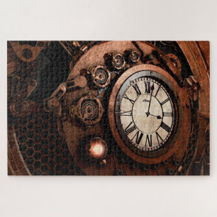 quebra-cabeça de relógio steampunk