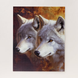 Quebra-cabeça de Retrato dos Lobos Brancos