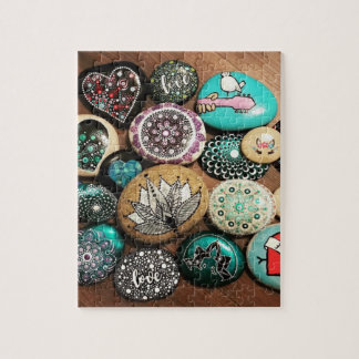 Quebra-cabeça de Rock Pintado