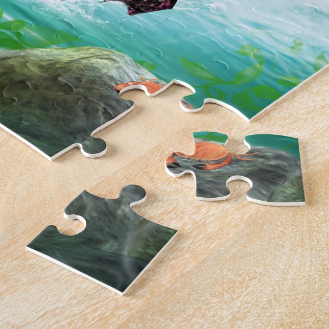 Quebra-cabeça de Sereia Rosa (Lateral)