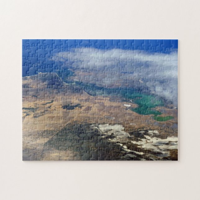 quebra-cabeça de serra de água azul e turquesa (Horizontal)