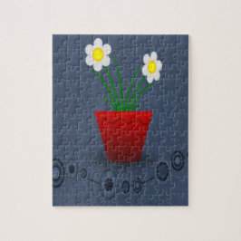 quebra-cabeça de serra de flor vermelha para todos