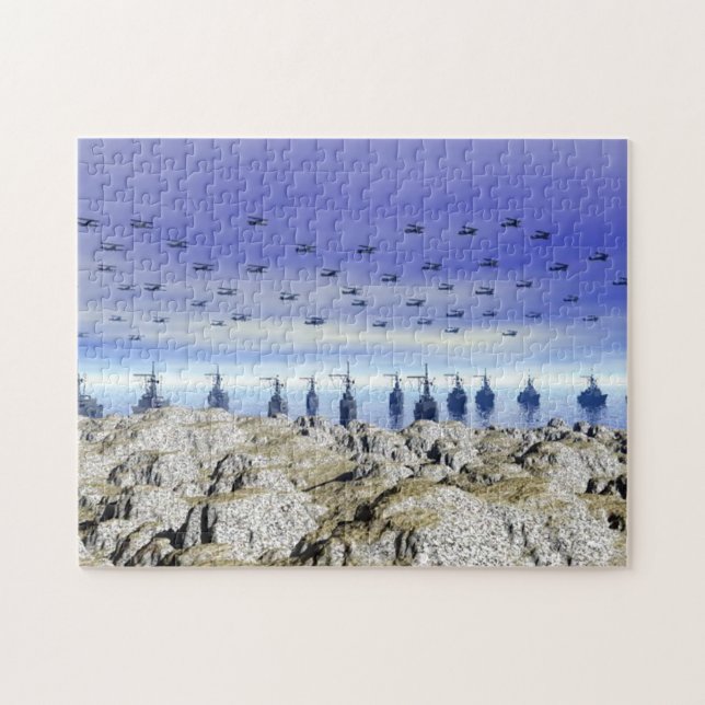 Quebra-cabeça de serra de invasão (Horizontal)