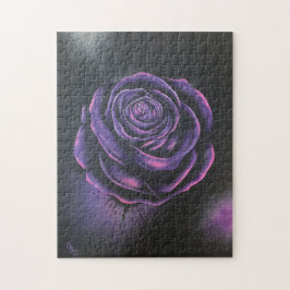 quebra-cabeça de serra de Rosa roxo