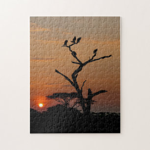 Quebra-cabeça de serra de Silhouette de Vulturas e