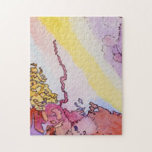 quebra-cabeça de serra de vaivém 11x14 abstrato