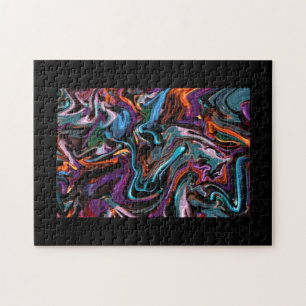 Quebra-cabeça de serra de vaivém abstrato colori