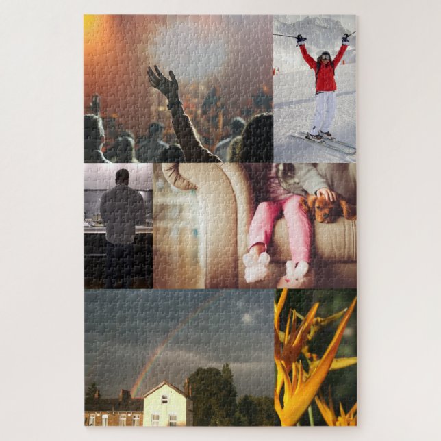 Quebra-cabeça de serra de vaivém da colagem da (Vertical)