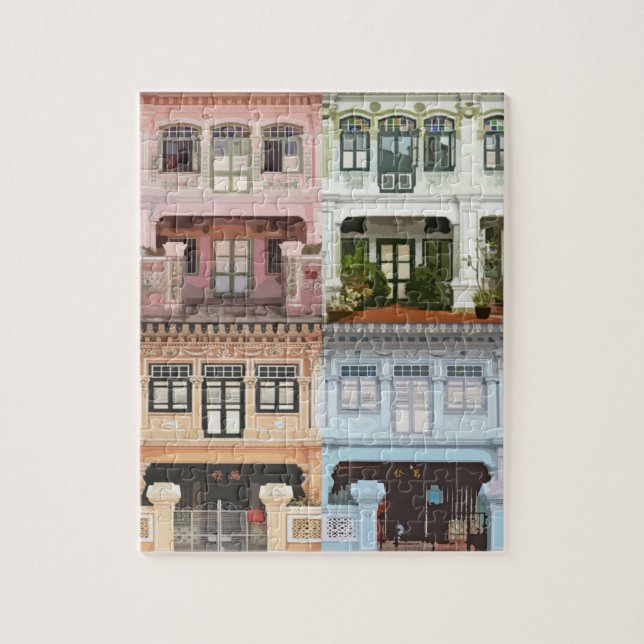Quebra-cabeça de serra de vaivém de Peranakan (Vertical)