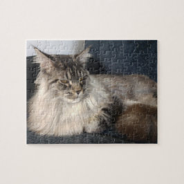 Quebra-cabeça de serra de vaivém do gato de racum
