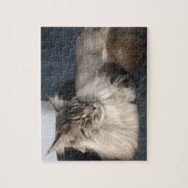 Quebra-cabeça de serra de vaivém do gato de racum