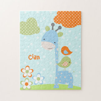 Quebra-cabeça de serra de vaivém do girafa de