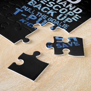 Quebra-cabeça de serra de vaivém do Goalie do