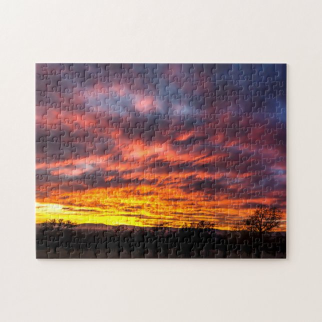 Quebra-cabeça de serra de vaivém do por do sol (Horizontal)