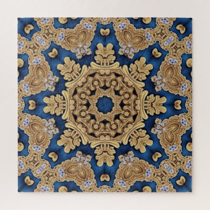 Quebra-cabeça de serra Dourada azul