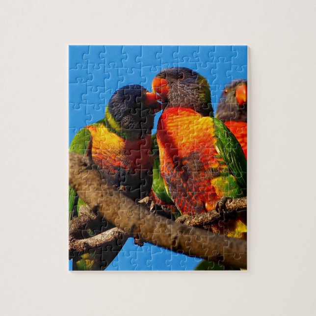Quebra-cabeça de serra-gigante Rainbow Lorikeet (Vertical)